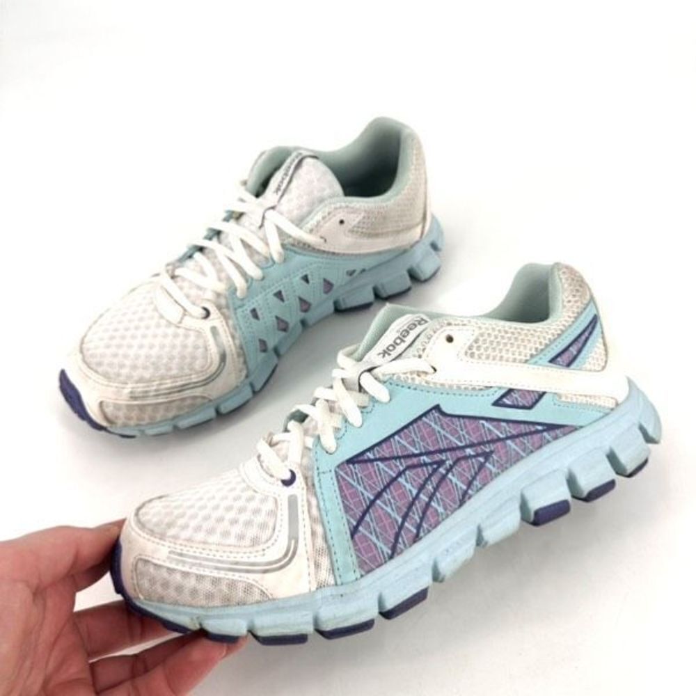 Reebok Womens Smooth Flex Flyer V60888 White Running Shoes Sneakers Size 8.5